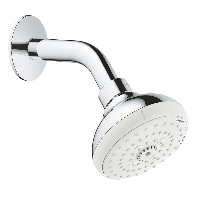 Верхний душ GROHE New Tempesta 100, 3 режима струи, душевой кронштейн шаровый шарнир вращающийся - фото 1 - id-p105438226