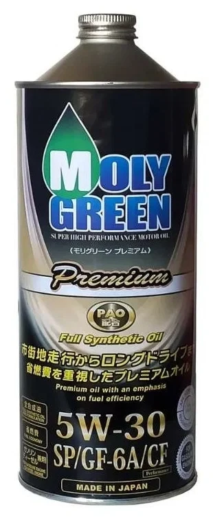 Моторное масло Moly Green Premium 5W30 SN/CF, 1л