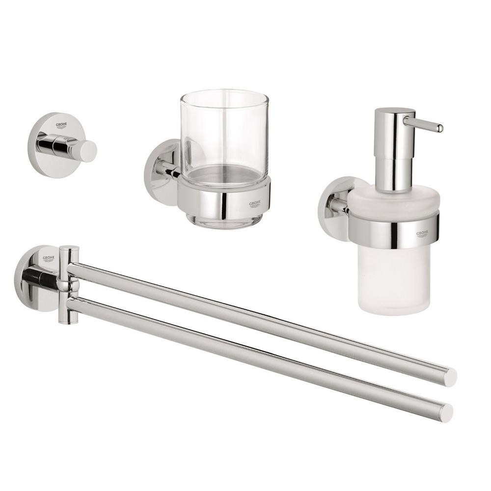 Набор аксессуаров GROHE Essentials New 4 в 1, хром 40846001 - фото 1 - id-p105438350