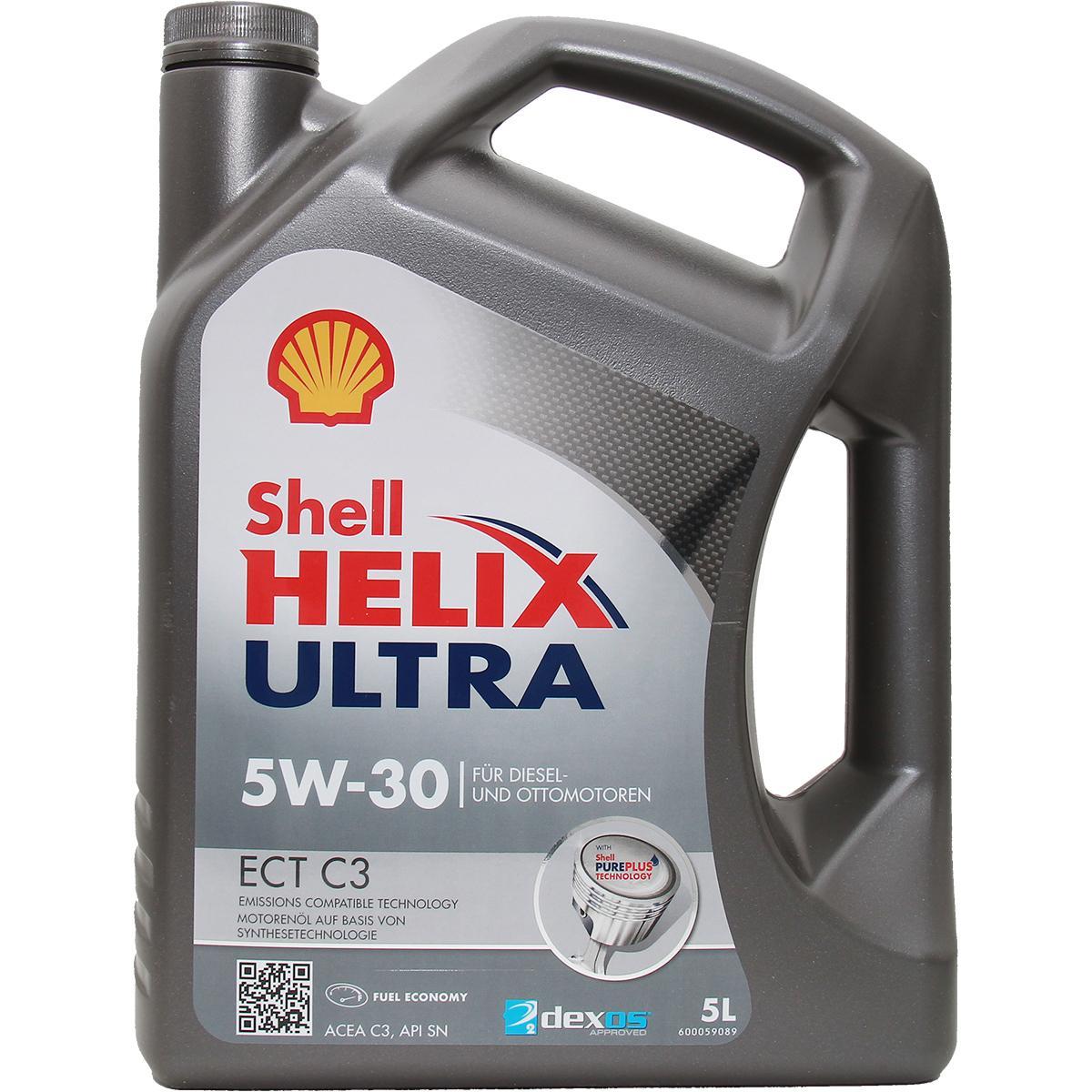 Моторное масло Shell Helix Ultra 5W-30 синтетическое
