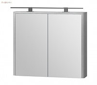Зеркальный шкаф ЮВЕНТА LvrMC-80 структурный серый