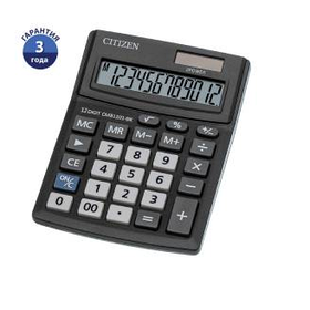 Калькулятор настольный Citizen Business Line CMB1201-BK, 12 разрядов, двойное питание, 102*137*31мм