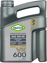 Моторное масло Yacco VX 600 SAE 5W40 - 4 литра