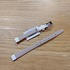 Белый Кожаный ремешок "Ardi" 8 мм. на наручные женские часы. Kroko. Лак. Производство Беларусь., фото 2