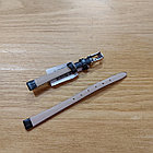 Черный Кожаный ремешок "Ardi" 8 мм. на наручные женские часы. Kroko. Матовый. Производство Беларусь., фото 2