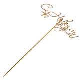 Топпер "С Новым Годом с одной снежинкой", золотой, в пакете с подвесом, 12×5см Дарим Красиво, фото 3