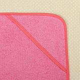 Полотенце-накидка махровое «Котик», размер 75×125 см, цвет розовый, хлопок, 300 г/м², фото 4