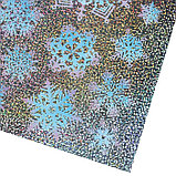 Интерьерная наклейка‒голография «Сверкающие снежинки», 21 × 29,7 см, фото 2