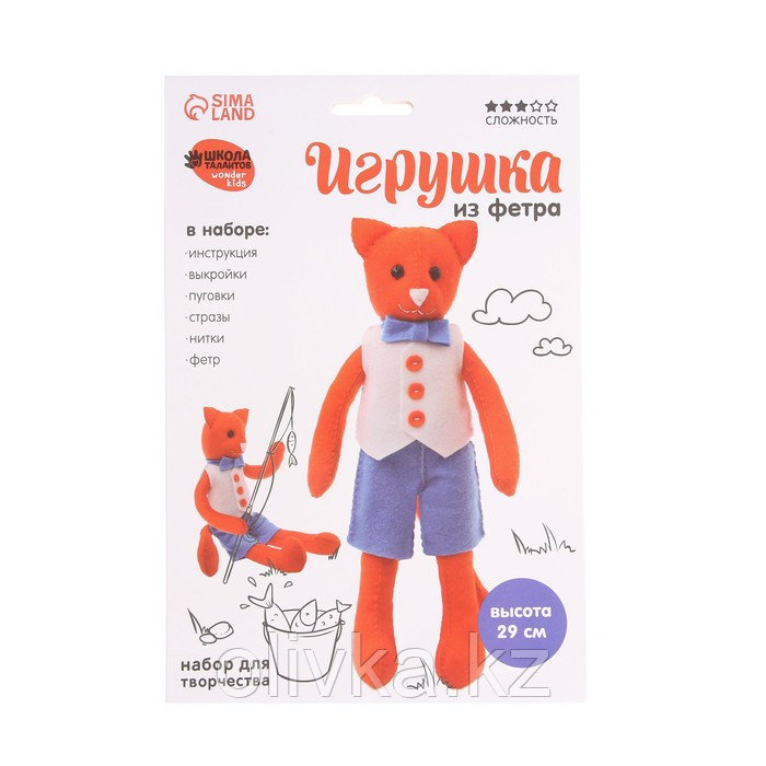 Игрушка из фетра, набор для творчества "Кот" - фото 5 - id-p71455976