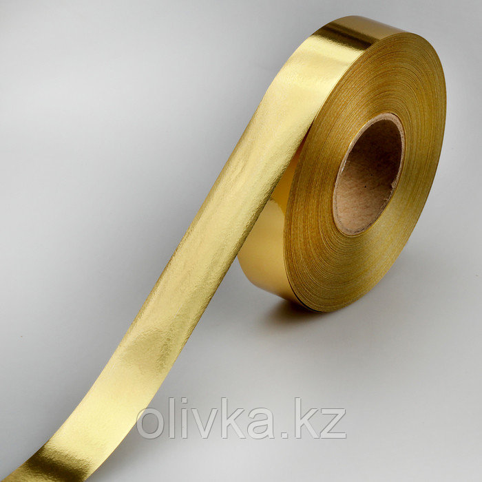 Лента металлизированная, золотая, 2 см х 45 м - фото 1 - id-p105448766