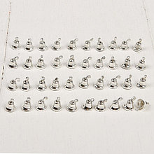 Колокольчик, набор 40 шт., размер 1 шт. 0,6 см, цвет серебряный