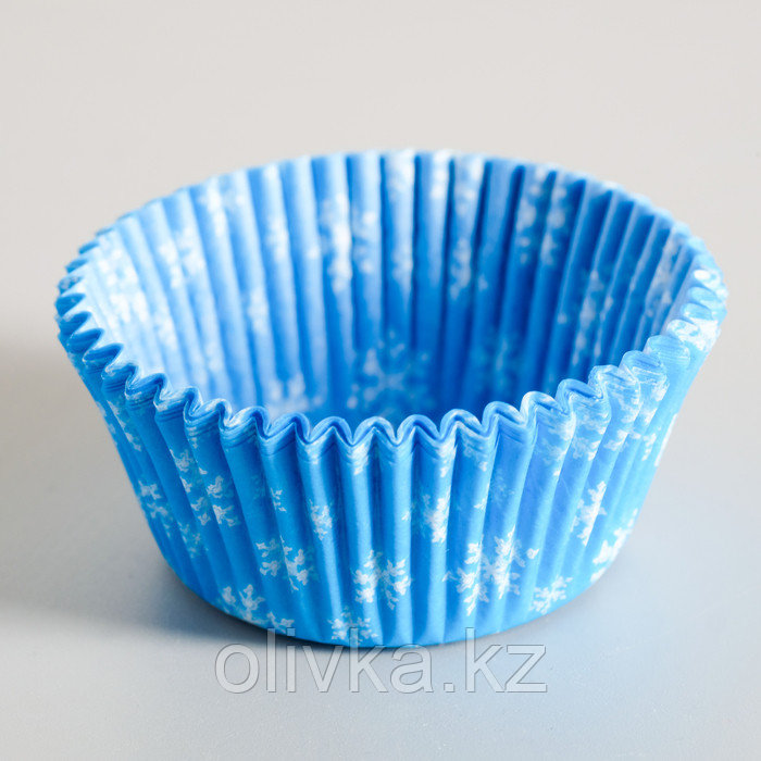 Форма для выпечки голубая со снежинками, 5 х 3 см - фото 2 - id-p105452344
