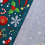Скатерть новогодняя рогожка DomoVita «Волшебные истории», размер 150х180 см, цвет зелёный, 100% хлопок, 170, фото 4