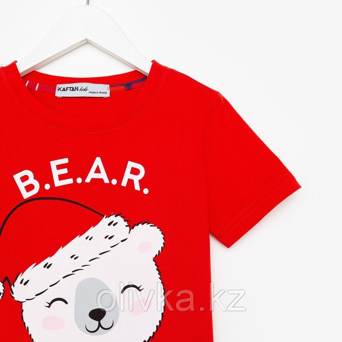 Пижама для девочки новогодняя KAFTAN "Bear", размер 28 (86-92) - фото 9 - id-p105454413