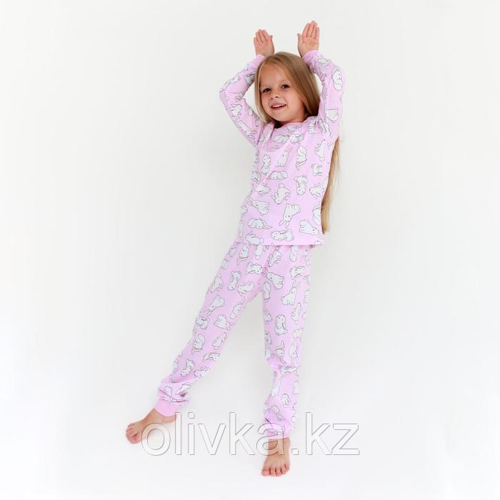 Пижама детская для девочки KAFTAN "Зайцы" рост 122-128 (34) - фото 1 - id-p105456335