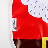 Нагрудник «Костюм Санты» непромокаемый на завязках, ПВХ, новогодняя подарочная упаковка, фото 3