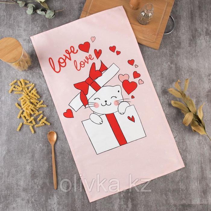 Полотенце "Этель" Cat's love 40х73 см, 100% хл, саржа 190 гр/м2