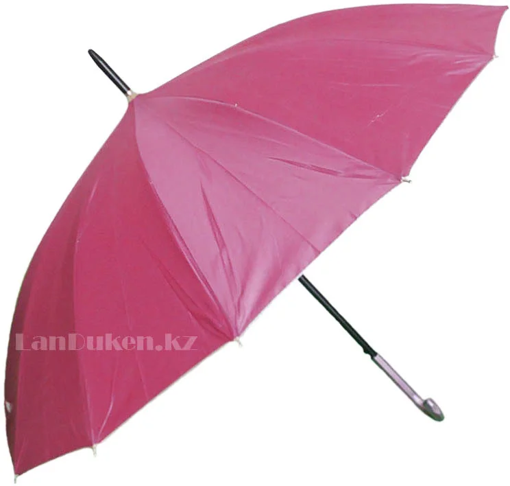 Зонтик трость женский розовый полуавтомат, фото 1