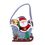 Новогодняя корзинка для декора «Дед Мороз и сани» 13 × 7 × 19 см, фото 4