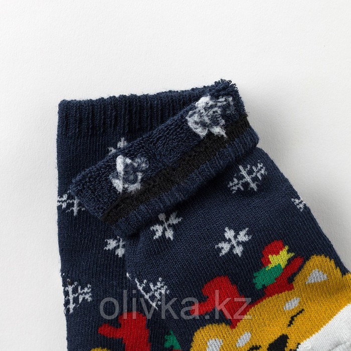 Носки детские махровые, цвет синий, размер 14-16 - фото 2 - id-p105451766