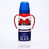 Бутылочка для кормления «Наш Новогодний джентльмен», 250 мл цилиндр, подарочная упаковка, с ручками, фото 5