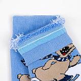 Носки детские махровые, цвет голубой, размер 20-22, фото 2