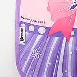 Нагрудник «Снежная принцесса» непромокаемый на липучке, ПВХ, новогодняя подарочная упаковка, фото 3