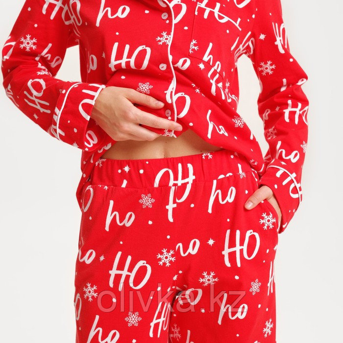 Пижама новогодняя женская (рубашка и брюки) KAFTAN ХоХо, размер 40-42 - фото 5 - id-p105474720