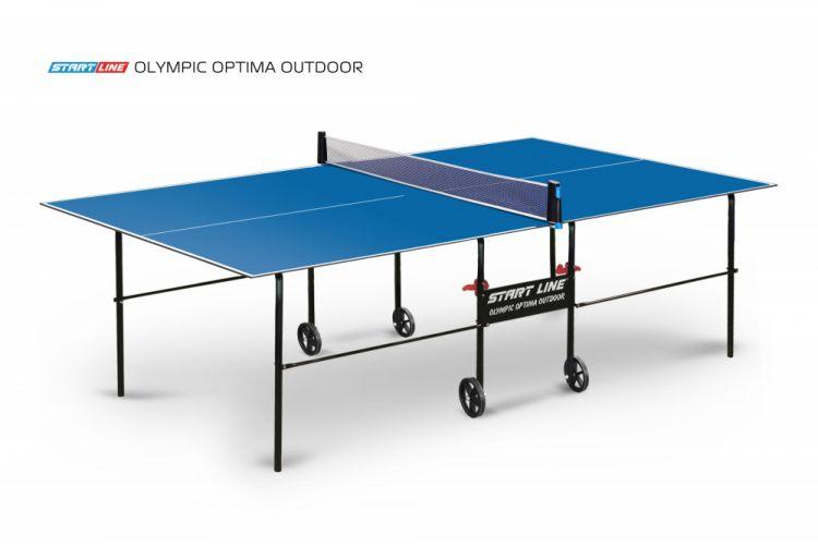 Стол теннисный Start Line Olympic Optima Outdoor Синий - фото 1 - id-p105478034