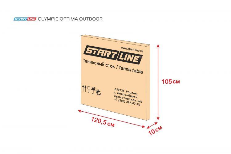 Стол теннисный Start Line Olympic Optima Outdoor Синий - фото 2 - id-p105478034