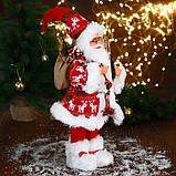 Дед Мороз "В красной шубке, колпачке и с подарками" 23х45 см, фото 3