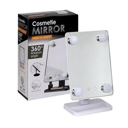 Зеркало для макияжа с подсветкой Cosmetie Mirror HH083 {увеличение 10x, наклон, вращение 360}, фото 2