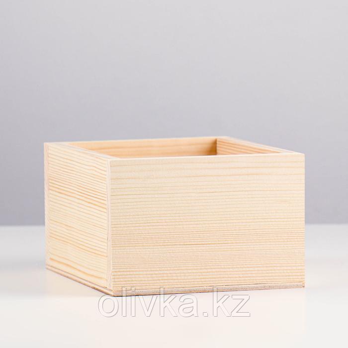 Кашпо деревянное "Котик" 14,5×12,5×8,5 см - фото 3 - id-p105460002