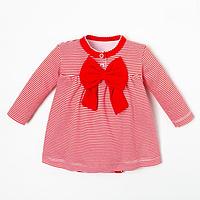 Боди-платье Крошка Я "Полоска", рост 86-92 см, красный