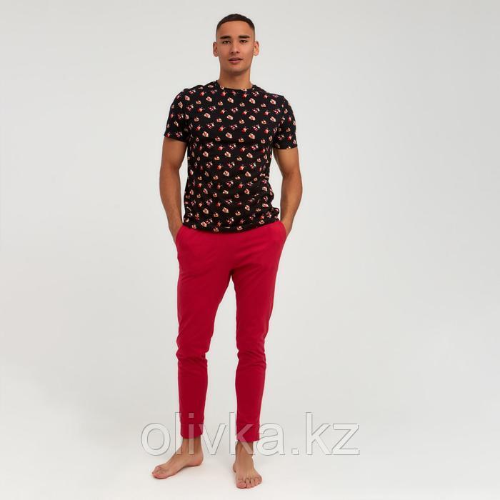 Пижама мужские KAFTAN "New year", цвет красный/чёрный, размер 56