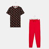 Пижама мужские KAFTAN "New year", цвет красный/чёрный, размер 56, фото 6