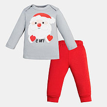 Комплект: джемпер и брюки Крошка Я "Дед Мороз", рост 68-74 см