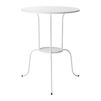Придиванный столик ЛИНДВЕД белый, 50x68 см ИКЕА, IKEA, фото 1