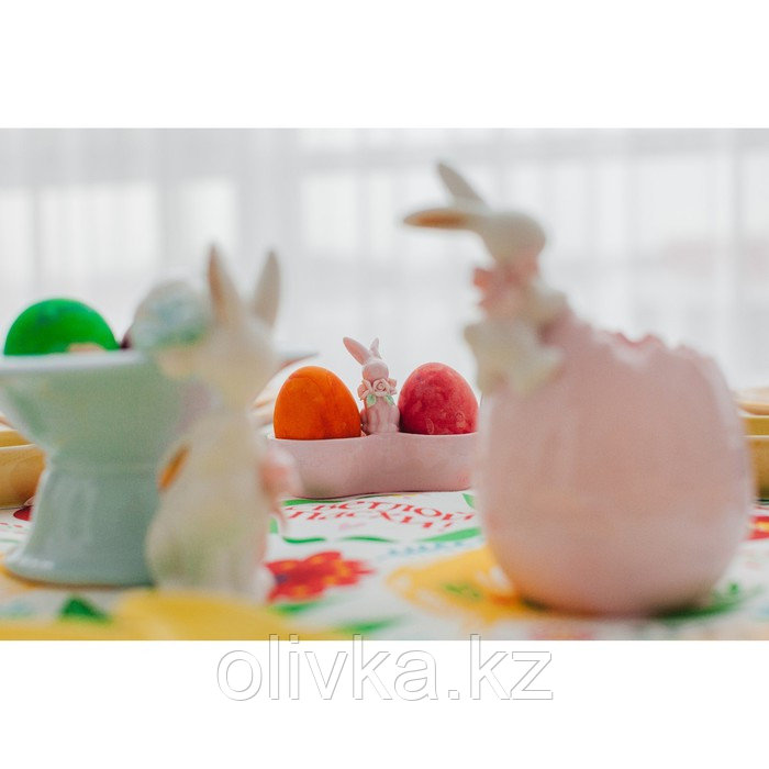 Менажница керамическая 2 ячейки «Кролик», 11,5×5,5×8 см, цвет розовый - фото 5 - id-p105461162