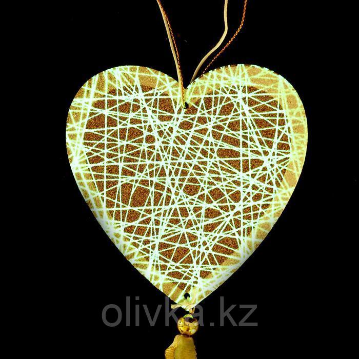 Декоративная подвеска с подсветкой «Сердце» 10.5×67 см, золотой - фото 2 - id-p105460180