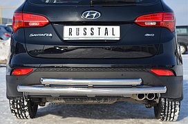 Защита заднего бампера d63/63 (дуга) Hyundai Santa Fe 2013-2017