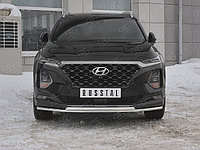 Защита переднего бампера d42 секции-d42 дуга Hyundai Santa Fe 2018-2021