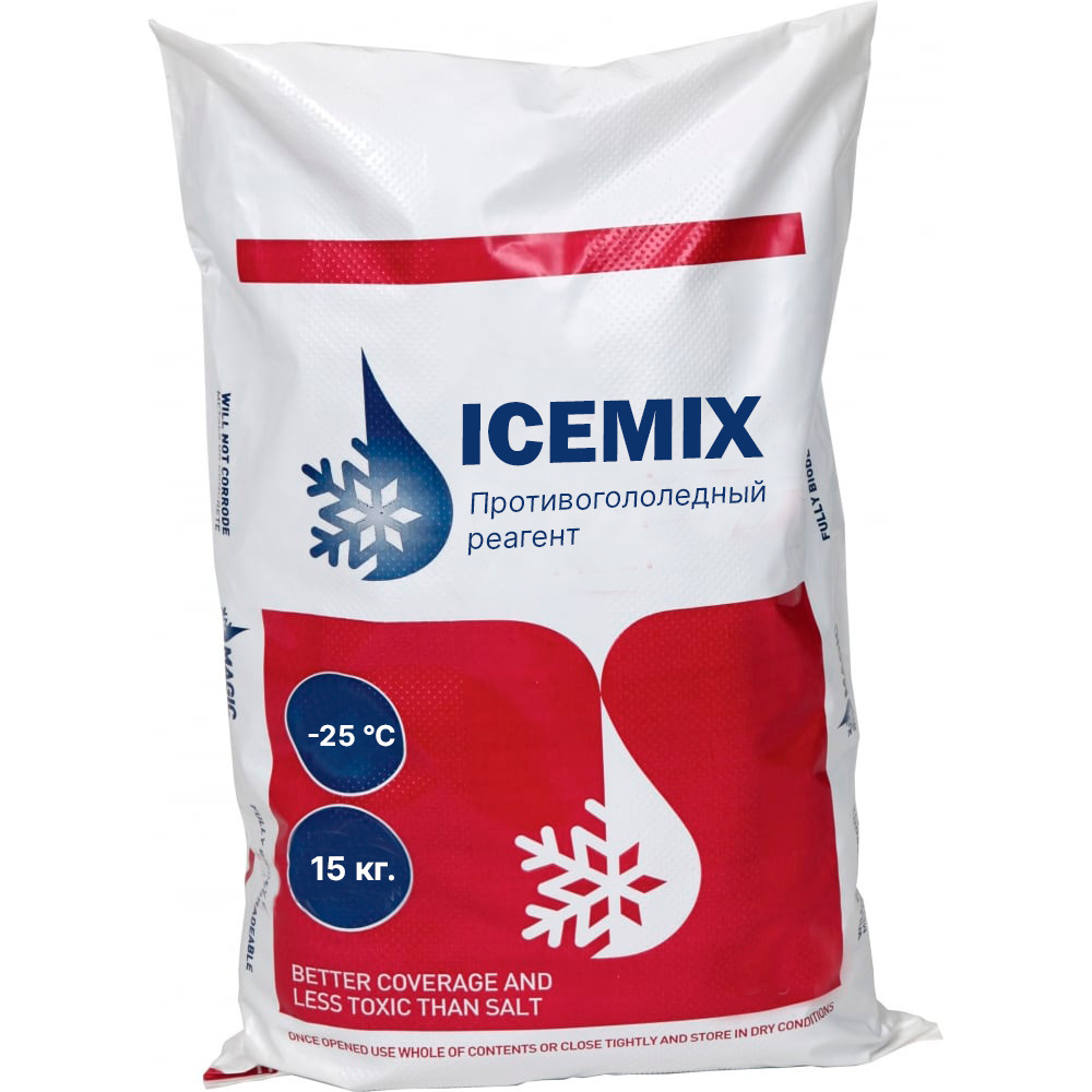 Противогололедный реагент - Айсмикс (ICEMIX) -25, мешок 15 кг