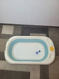 Детская ванночка складная с матрасиком С12 синий, фото 3