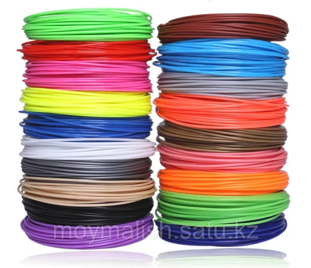 PLA набор разноцветных пластиковых стержней для 3D ручки 20 цветов по 10 м - фото 1 - id-p105484781
