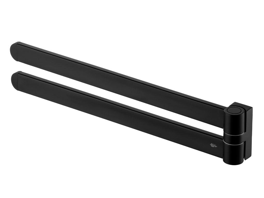 Полотенцедержатель BISK FUTURA BLACK 44см двойной 02968 Польша