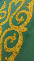 Флаг Республики Казахстан кабинетный, размер 1*2, габардин тамбурная вышивка с бахромой