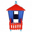 PILSAN Детский игровой дом Stone House с забором,Blue/Голубой,114*174*151 см, фото 3