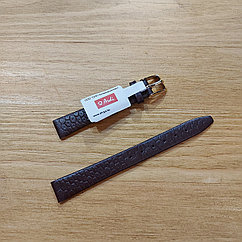 Коричневый Кожаный ремешок "Ardi" 12 мм. на наручные женские часы. Ремень. Piton. Производство Беларусь