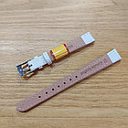 Белый Кожаный ремешок "Modeno" 12 мм. на наручные женские часы. Ремень. Матовый. Производство Россия. Kaspi., фото 2